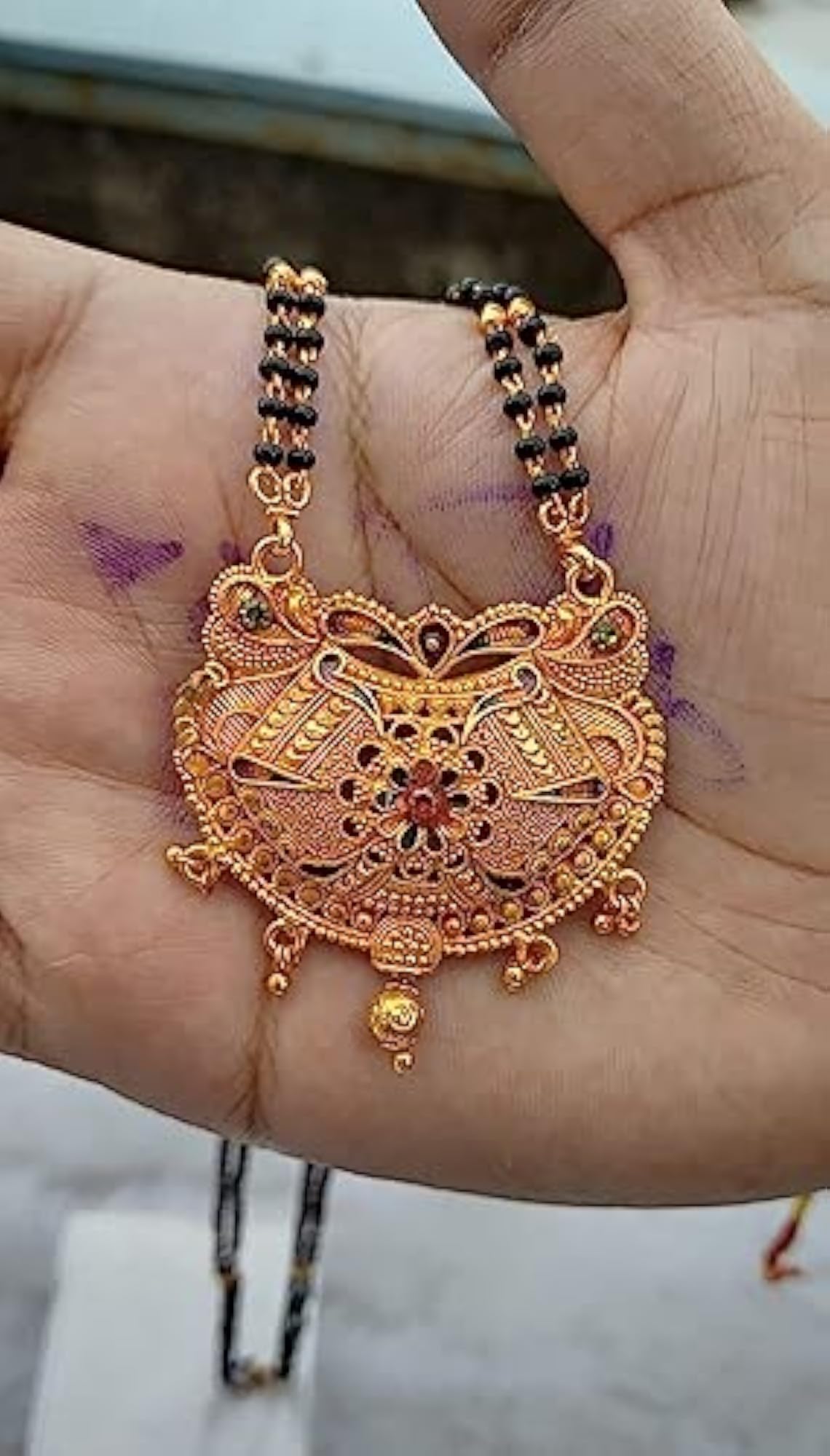 Sparkling Double Line Mangalsutra High Plated Traditional